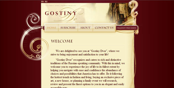 Gostiny Dvor web site