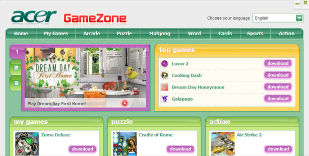 Acer GameZone Application