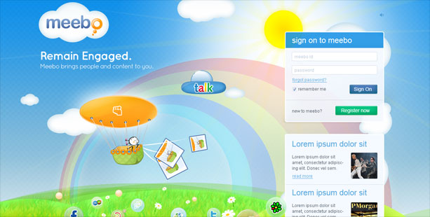 Meebo site design