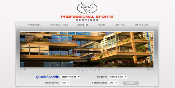 Professional Sports Services Web Site